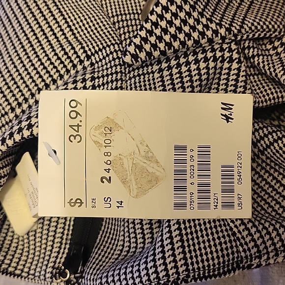 Houndstooth Pencil Skirt sz 0 - Picture 9 of 10